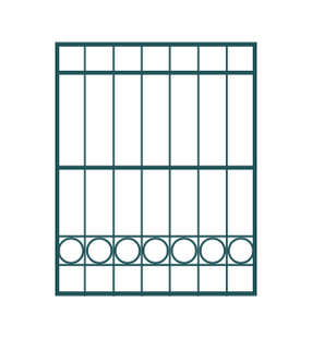 Металлическая сварная решетка  на окно РС-46