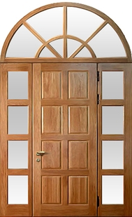 Арочная дверь МДФ со стеклом ДА-6