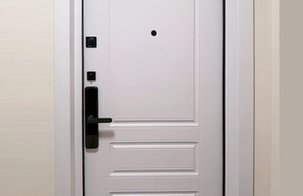 Примеры работ в сентябре – белые входные двери в квартиру