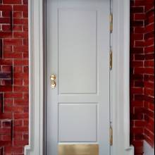 Белая МДФ дверь с отбойником