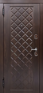 Дверь с МДФ 10 мм коричневого цвета