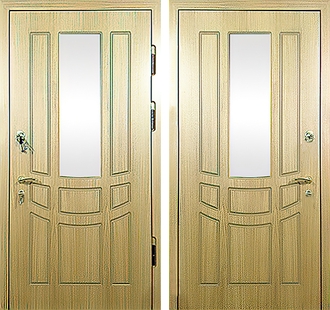 Дверь с МДФ со стеклом МД-46