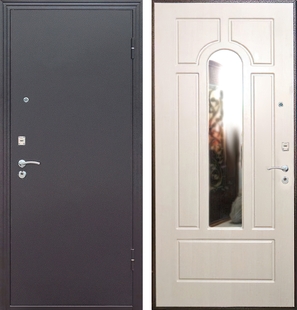 Дверь с отделкой МДФ и зеркалом ДЗ-12