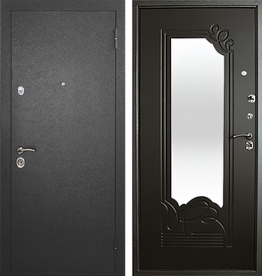 Дверь с отделкой МДФ и зеркалом ДЗ-7