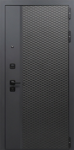 Стальная дверь в квартиру с панелями МДФ графит