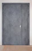 Полуторная дверь с серым МДФ